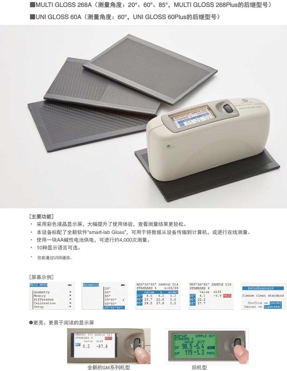 美能達光澤度計-測定物體表面的光澤程度